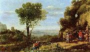 Claude Lorrain Landscape with David at the Cave of Adullam oil on canvas